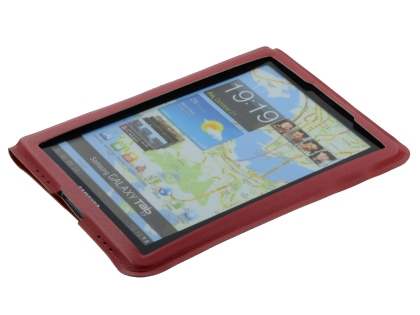 Ultra-Slim Synthetic Leather Case for Samsung Galaxy Tab 7.7 P6800 - Red