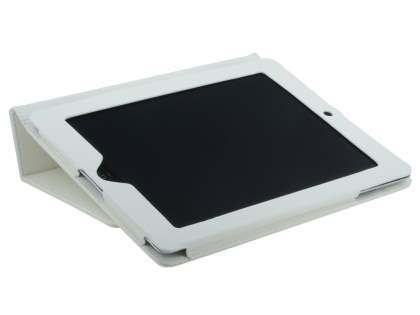 Synthetic Leather Flip Case with Stand for iPad 2 / iPad 3 / iPad 4 - Pearl White