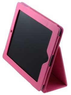 Synthetic Leather Flip Case with Stand for iPad 2 / iPad 3 / iPad 4 - Pink