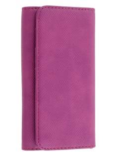 HTC One X / XL / X+ Synthetic Leather Phone Wallet - Plum