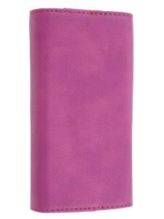 HTC One X / XL / X+ Synthetic Leather Phone Wallet - Plum