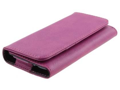 HTC One X / XL / X+ Synthetic Leather Phone Wallet - Plum
