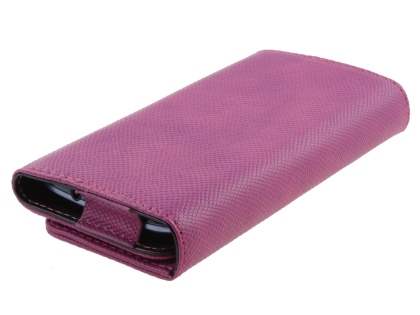 HTC One X / XL / X+ Synthetic Leather Phone Wallet - Plum