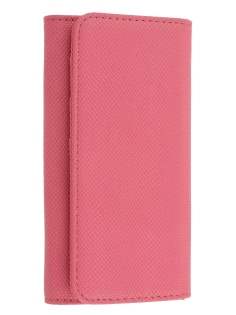 HTC One X / XL / X+ Synthetic Leather Phone Wallet - Coral