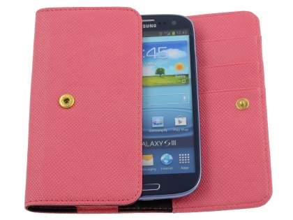 HTC One X / XL / X+ Synthetic Leather Phone Wallet - Coral