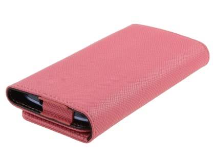 HTC One X / XL / X+ Synthetic Leather Phone Wallet - Coral