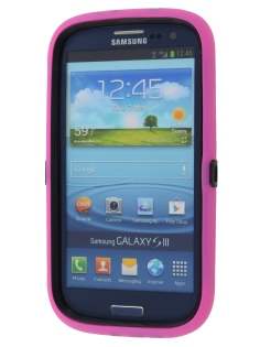 Defender Case with Stand for Samsung I9300 Galaxy S3 - Pink/Black
