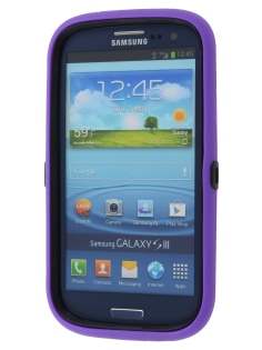 Defender Case with Stand for Samsung I9300 Galaxy S3 - Purple/Black