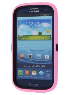 Defender Case with Stand for Samsung I9300 Galaxy S3 - Baby Pink/Black