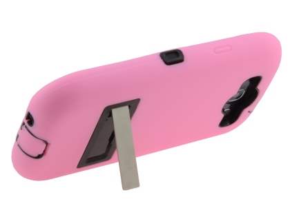 Defender Case with Stand for Samsung I9300 Galaxy S3 - Baby Pink/Black