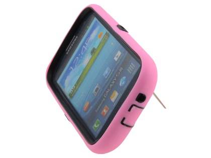 Defender Case with Stand for Samsung I9300 Galaxy S3 - Baby Pink/Black