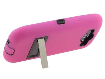 Defender Case with Stand for Samsung I9300 Galaxy S3 - Pink/Black