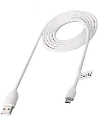 Original HTC Micro-USB to USB-A Data Cable - White Micro USB