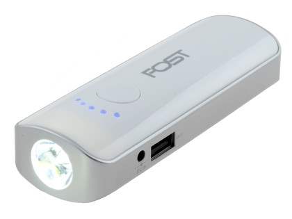 FOST PowerTorch Portable Battery Charger - White