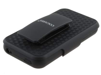 iPhone 4/4S Cocases All-In-One Belt Frame, Viewing Stand & Removable Tough Case - Classic Black