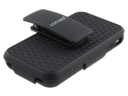 iPhone 4/4S Cocases All-In-One Belt Frame, Viewing Stand & Removable Tough Case - Classic Black