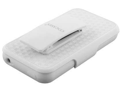iPhone 4/4S Cocases All-In-One Belt Frame, Viewing Stand & Removable Tough Case - Pearl White