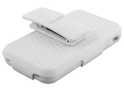 iPhone 4/4S Cocases All-In-One Belt Frame, Viewing Stand & Removable Tough Case - Pearl White