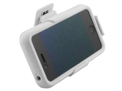 iPhone 4/4S Cocases All-In-One Belt Frame, Viewing Stand & Removable Tough Case - Pearl White