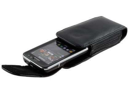 Nokia C5 Synthetic Leather Belt Pouch - Classic Black