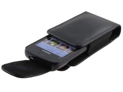 Nokia C5-03 Synthetic Leather Belt Pouch - Classic Black