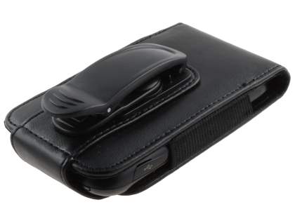 LG P690 Optimus Spirit Synthetic Leather Belt Pouch - Classic Black