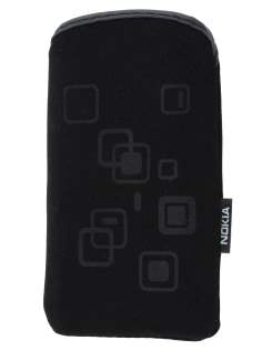 Stylish Protective Textile Sleeve for Nokia E63 - Classic Black Sleeve