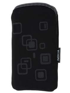 Stylish Protective Textile Sleeve for Nokia X3-02 - Classic Black Sleeve