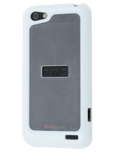 HTC One V Dual-Design Case - White/Clear HTC One V Dual-Design Case - White/Clear