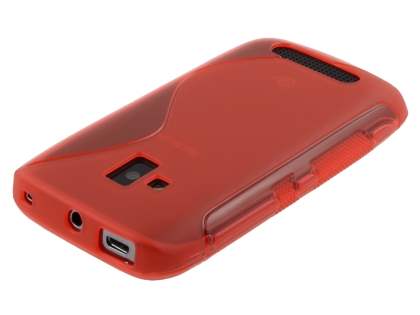 Wave Case for Nokia Lumia 610 - Frosted Red/Red
