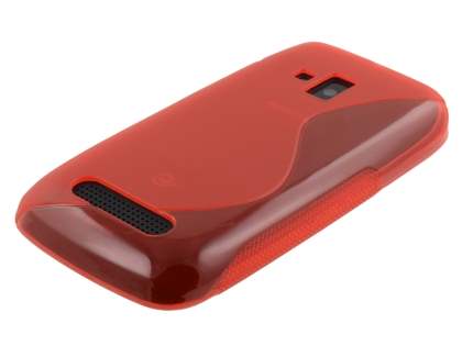 Wave Case for Nokia Lumia 610 - Frosted Red/Red