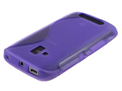 Wave Case for Nokia Lumia 610 - Frosted Purple/Purple