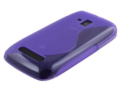 Wave Case for Nokia Lumia 610 - Frosted Purple/Purple