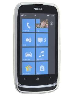 Wave Case for Nokia Lumia 610 - Frosted Clear/Clear