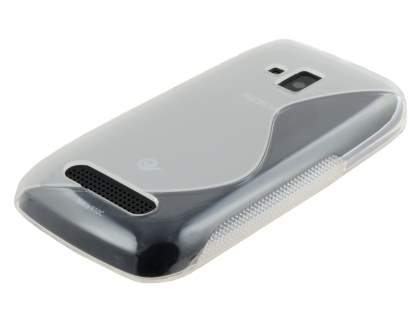 Wave Case for Nokia Lumia 610 - Frosted Clear/Clear