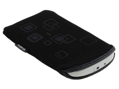 Stylish Protective Textile Sleeve for Nokia E5 - Classic Black
