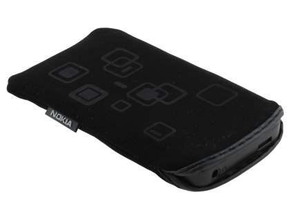 Stylish Protective Textile Sleeve for Nokia E63 - Classic Black
