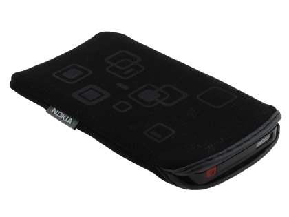 Nokia E71 Stylish Protective Textile Sleeve - Classic Black