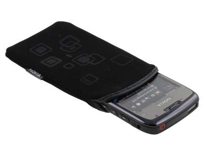 Nokia E71 Stylish Protective Textile Sleeve - Classic Black