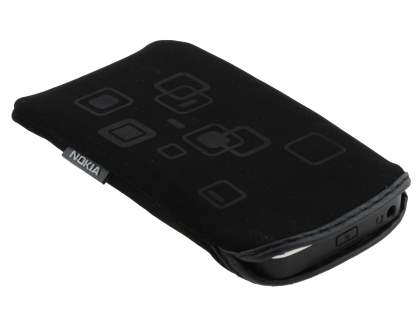 Stylish Protective Textile Sleeve for Nokia E72 - Classic Black