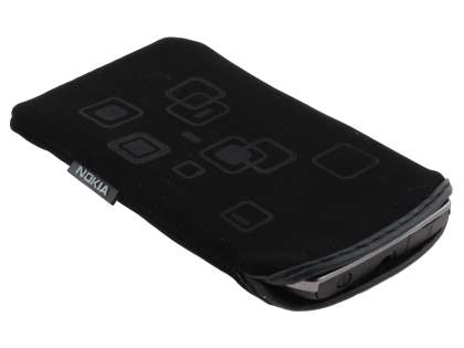 Stylish Protective Textile Sleeve for Nokia E6 - Classic Black