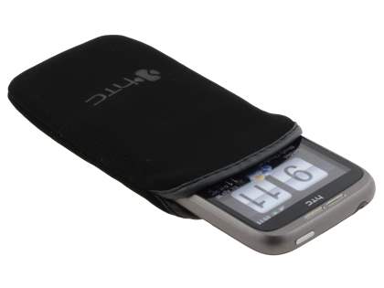 Stylish Protective Textile Sleeve for HTC Wildfire G8 - Classic Black