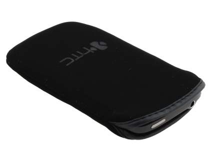 Stylish Protective Textile Sleeve for HTC Desire S - Classic Black