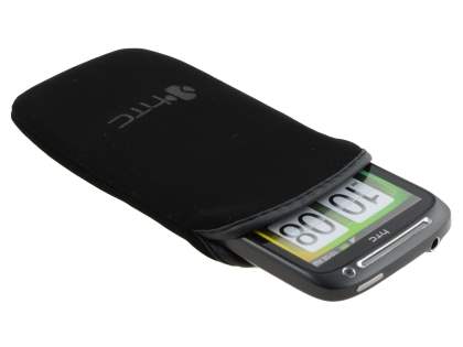 Stylish Protective Textile Sleeve for HTC Desire S - Classic Black