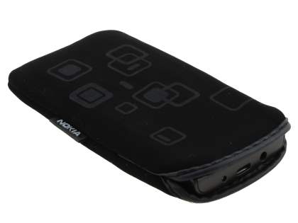 Stylish Protective Textile Sleeve for Nokia X3-02 - Classic Black
