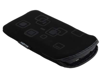 Nokia C5-03 Stylish Protective Textile Sleeve - Classic Black