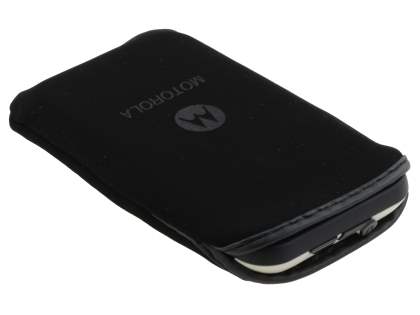 Stylish Protective Textile Sleeve for Motorola DEFY - Classic Black