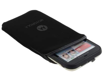 Stylish Protective Textile Sleeve for Motorola DEFY - Classic Black