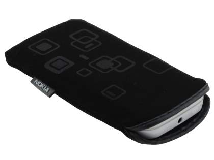 Stylish Protective Textile Sleeve for Nokia N97 mini - Classic Black