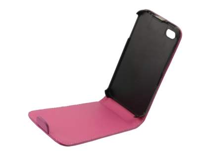 Synthetic Leather Flip Case for iPhone 4S/4 - Pink